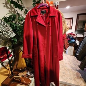 Gallery Women's Vibrant Red Trench Coat